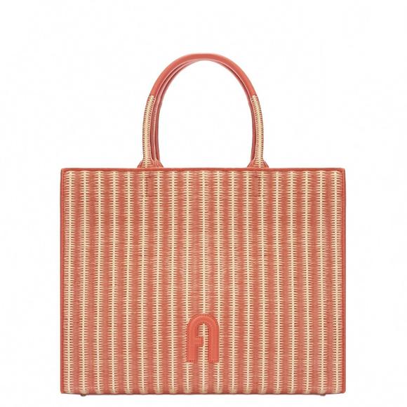 Furla Red and Cream Tote Bag